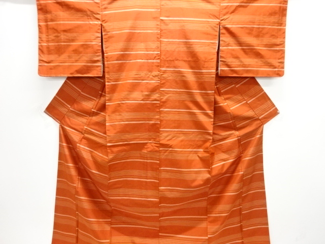 JAPANESE KIMONO / KIMONO ENSEMBLE / SILK / HAND WOVEN TSUMUGI / STRIPE